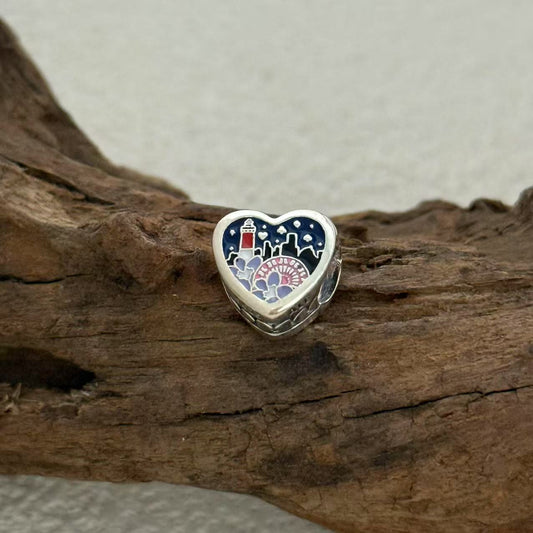 NJ Jersey Girl Charm Exclusive Heart Bead Charm for Pandora Bracelet