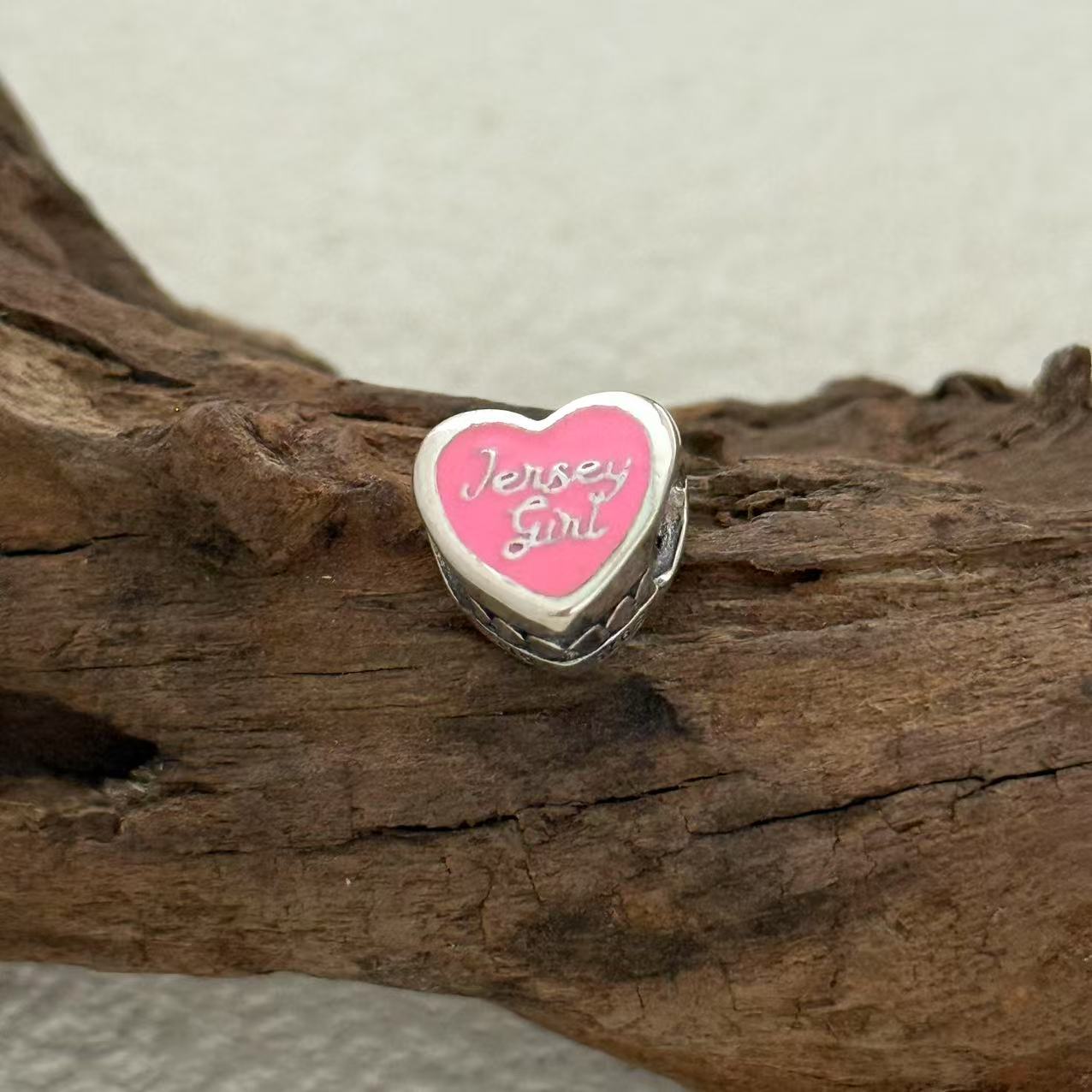 NJ Jersey Girl Charm Exclusive Heart Bead Charm for Pandora Bracelet