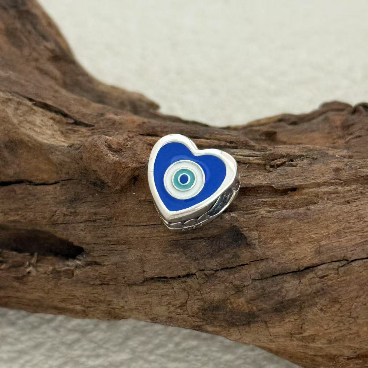 Devil's Eye Charm Exclusive Heart Bead Charm for Pandora Bracelet