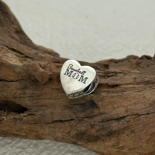 Baseball Charm Exclusive Heart Bead Charm for Pandora Bracelet