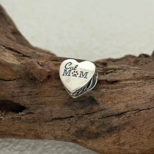 Cat Charm Exclusive Heart Bead Charm for Pandora Bracelet