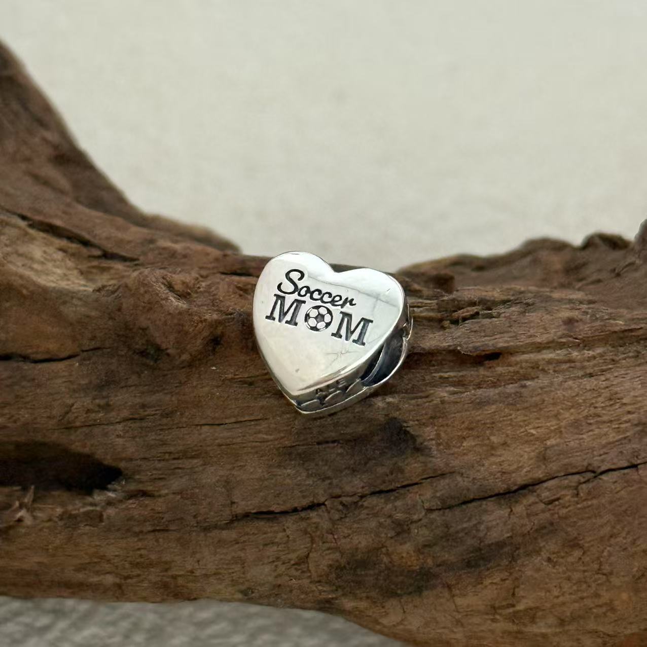 Soccer Charm Exclusive Heart Bead Charm for Pandora Bracelet