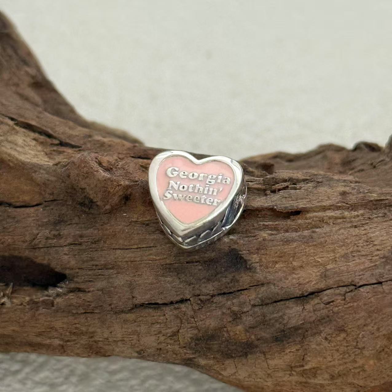 Georgia Nothin Sweeter Charm Exclusive Heart Bead Charm for Pandora Bracelet