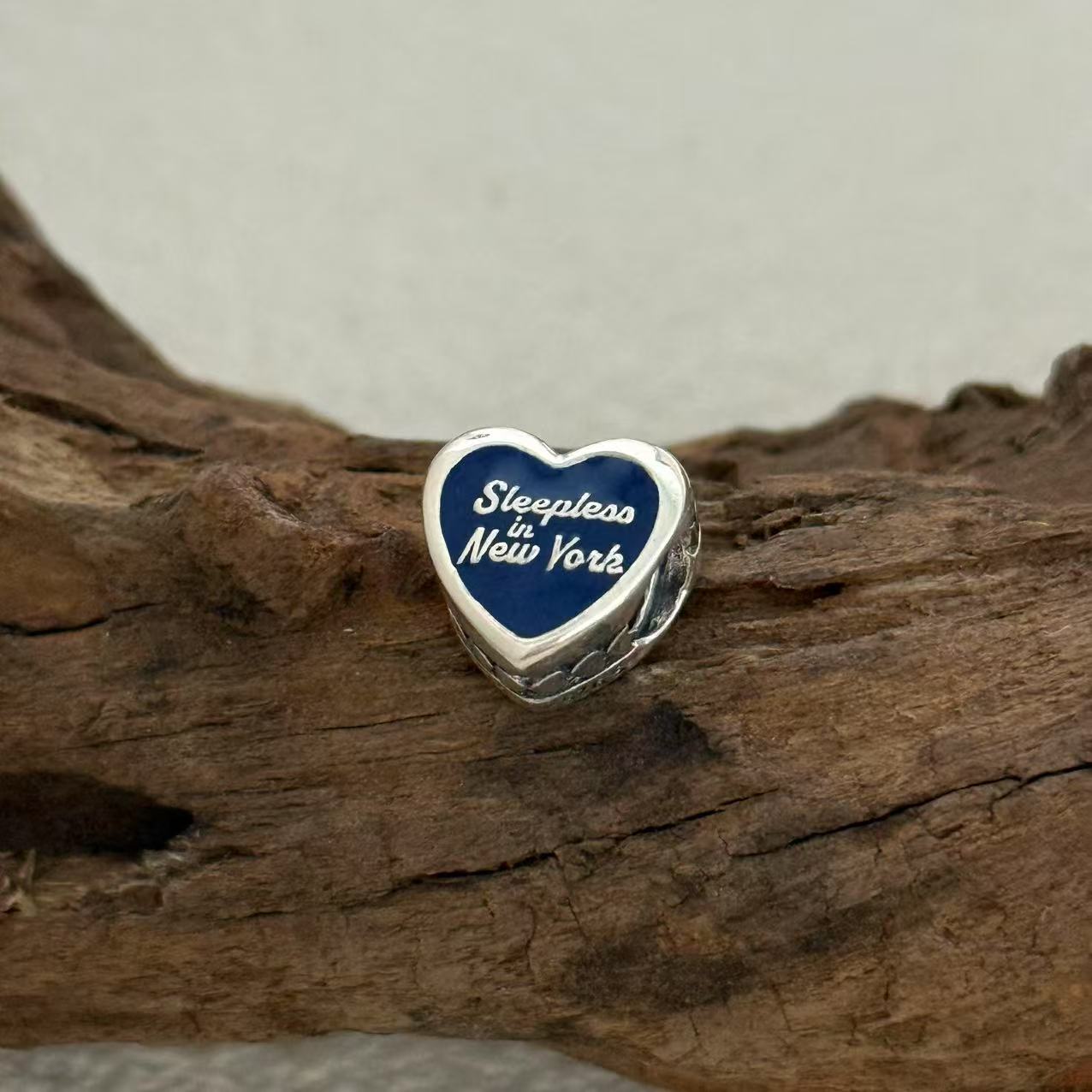 Sleepless in New York Charm Exclusive Heart Bead Charm for Pandora Bracelet