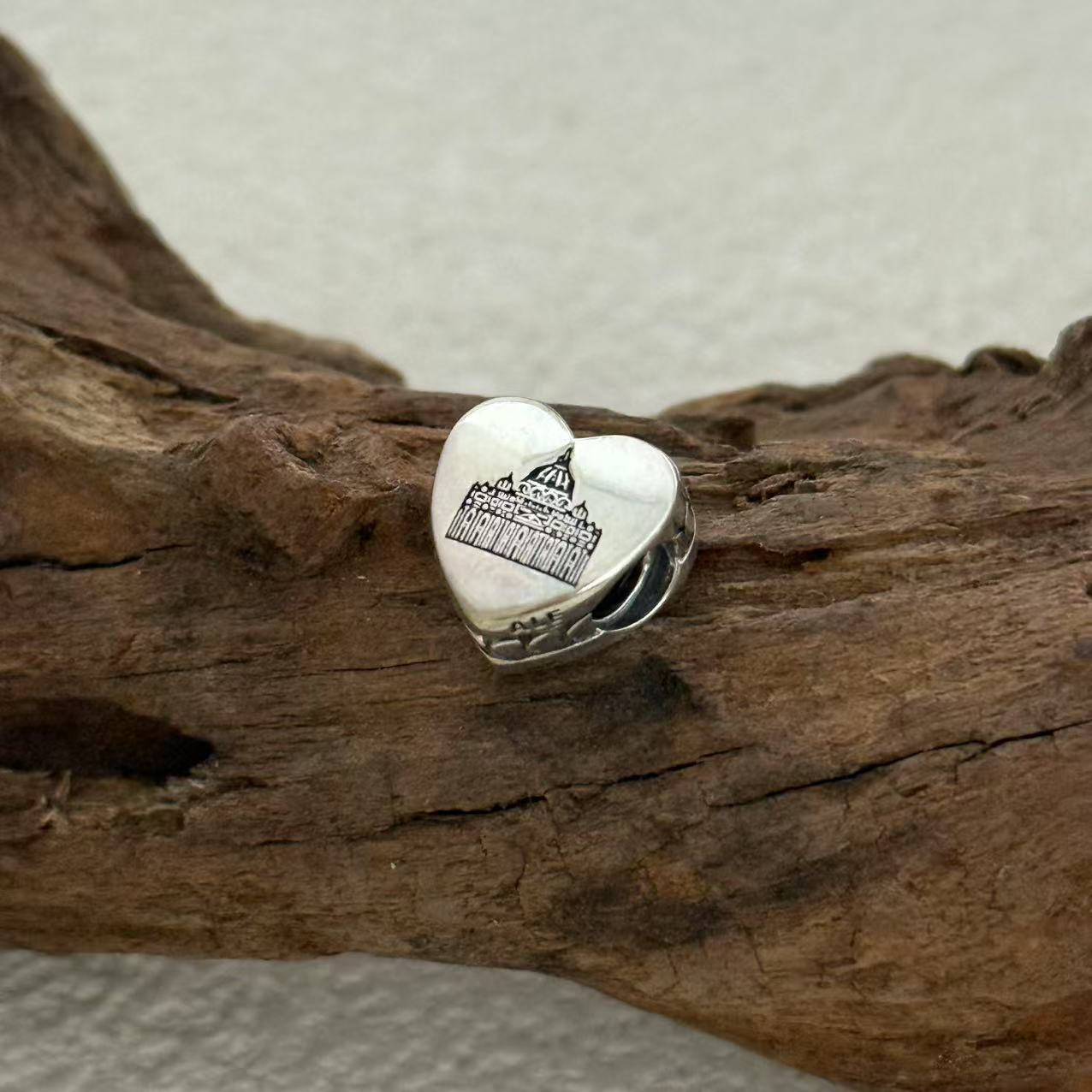 Roma Charm Exclusive Heart Bead Charm for Pandora Bracelet