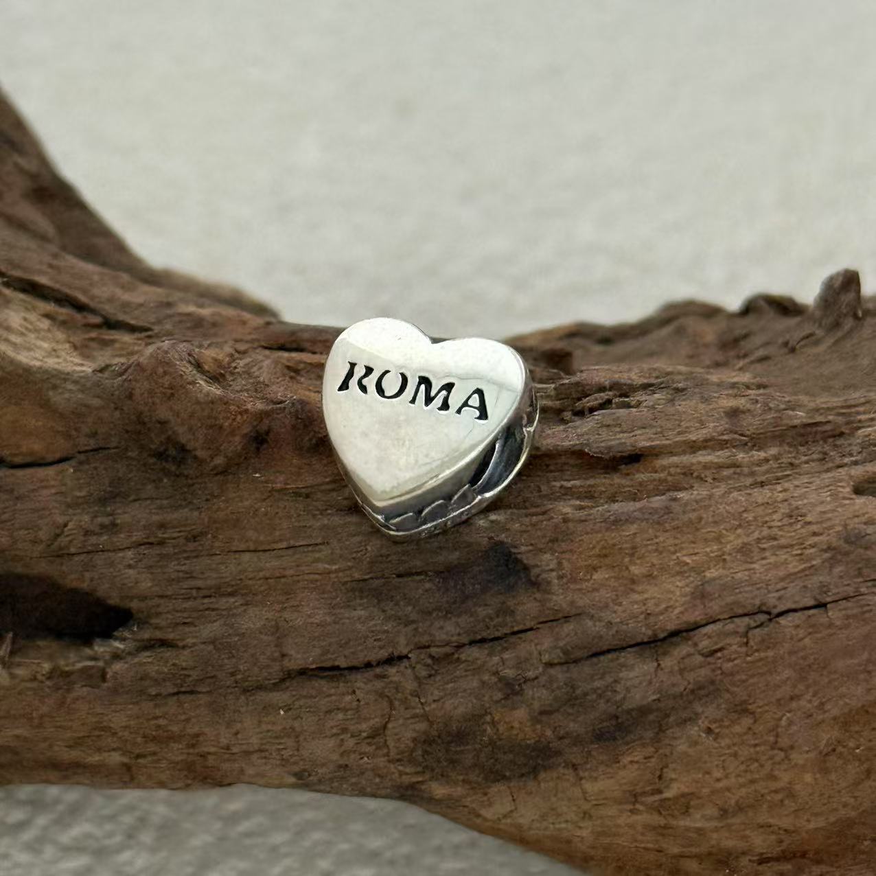 Roma Charm Exclusive Heart Bead Charm for Pandora Bracelet