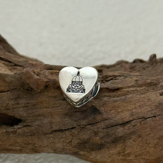 Firenze Charm Exclusive Heart Bead Charm for Pandora Bracelet