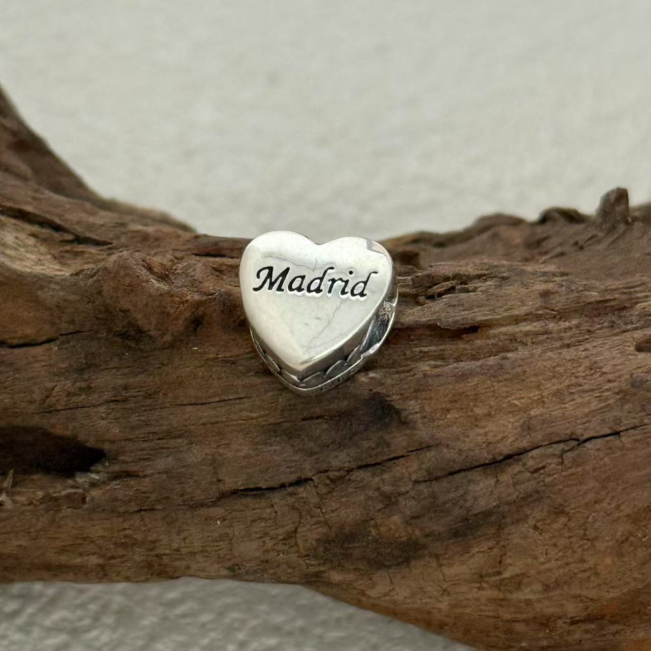 Madrid Charm Exclusive Heart Bead Charm for Pandora Bracelet