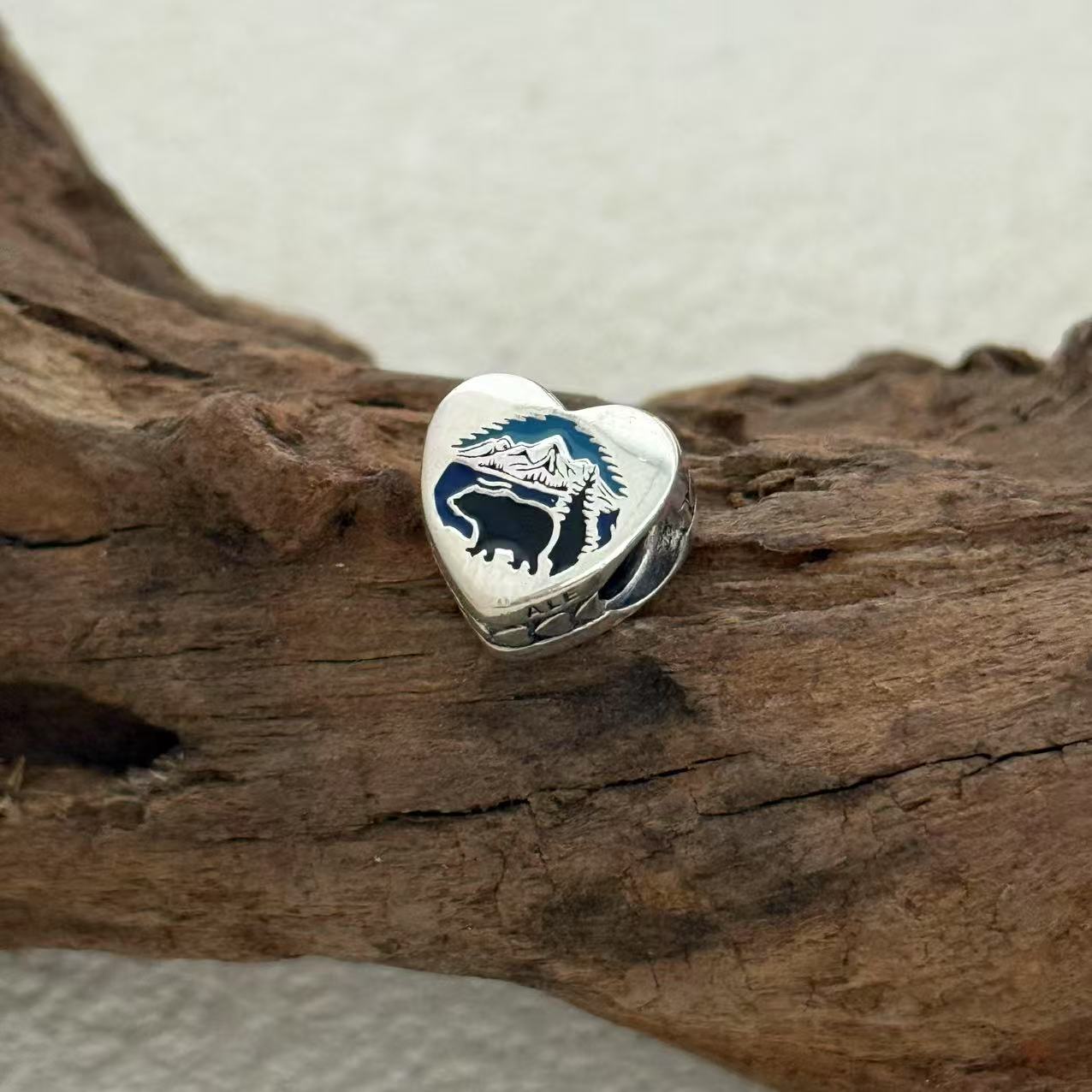 Colorado Charm Exclusive Heart Bead Charm for Pandora Bracelet