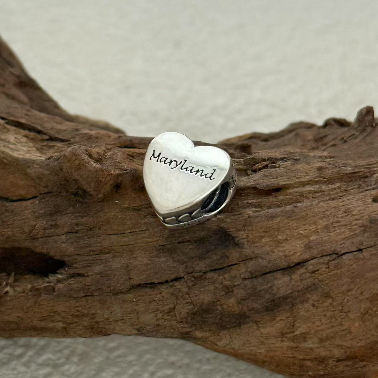 Maryland Crab Charm Exclusive Heart Bead Charm for Pandora Bracelet