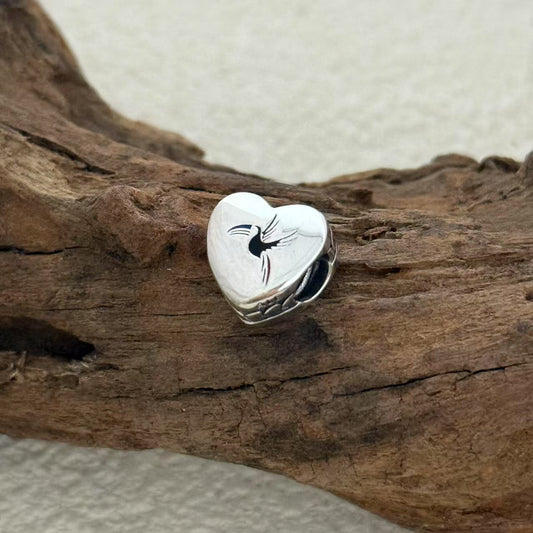 Belize Rainbow-billed Toucan Charm Exclusive Heart Bead Charm for Pandora Bracelet