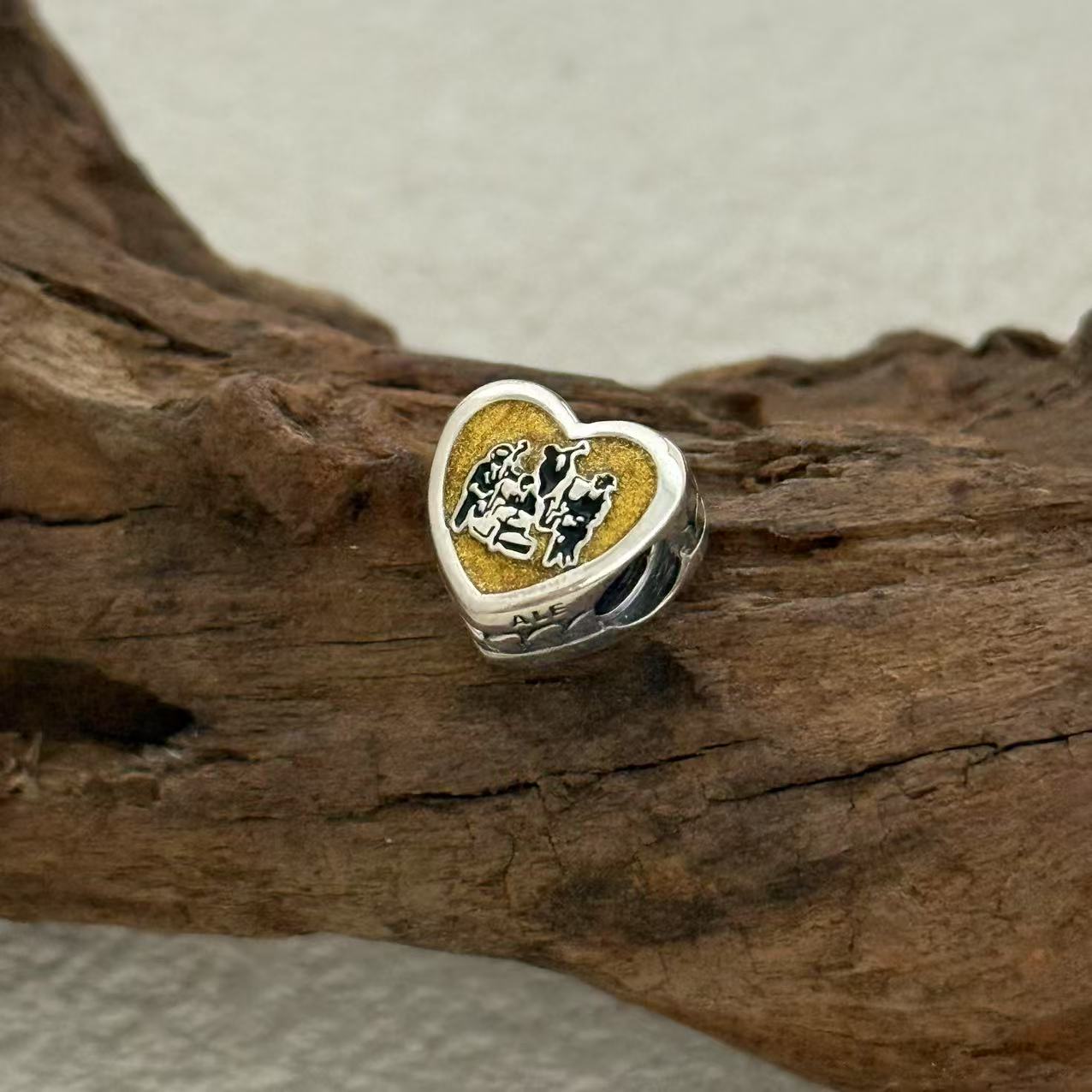 New Orleans Exclusive Heart Bead Charm for Pandora Bracelet