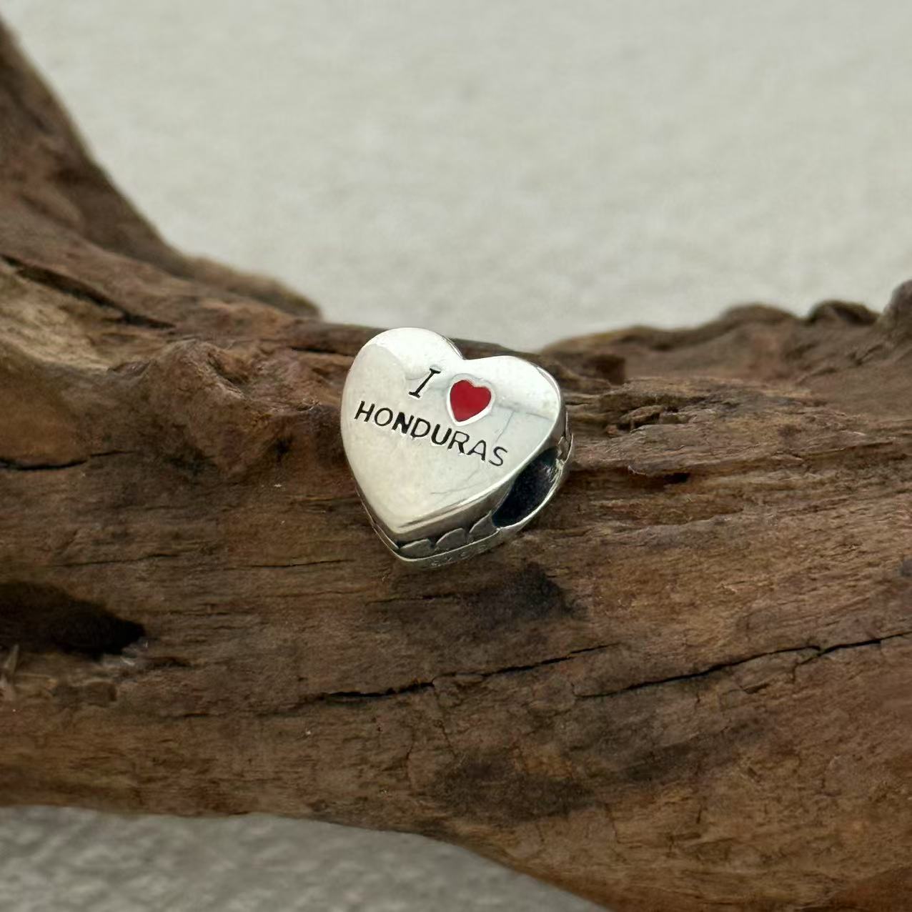 I Love Honduras Exclusive Heart Bead Charm for Pandora Bracelet