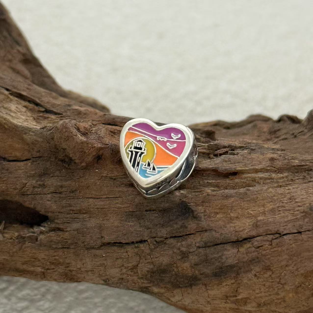 Great Lakes Exclusive Heart Bead Charm for Pandora Bracelet