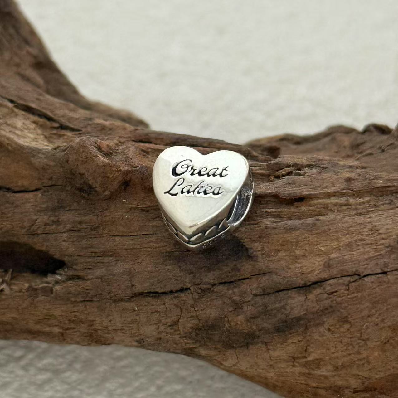 Great Lakes Exclusive Heart Bead Charm for Pandora Bracelet