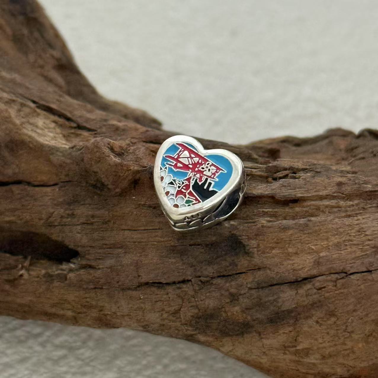 NC Land of Sky Exclusive Heart Bead Charm for Pandora Bracelet