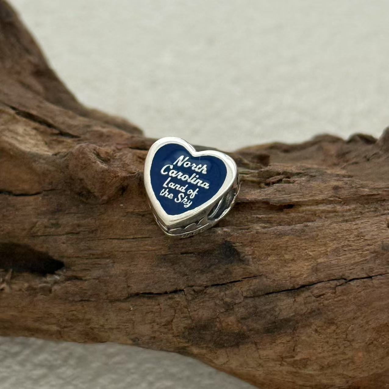NC Land of Sky Exclusive Heart Bead Charm for Pandora Bracelet