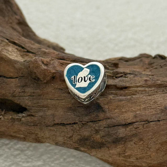 Bay City Charm Exclusive Heart Bead Charm for Pandora Bracelet