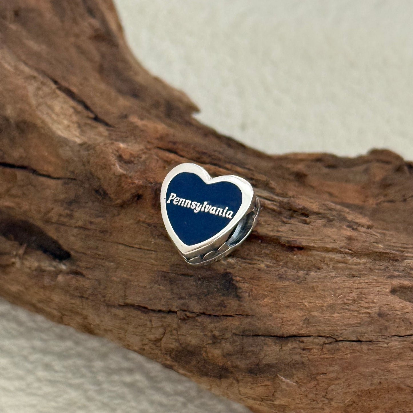 Pennsylvania Exclusive Heart Bead Charm for Pandora Bracelet