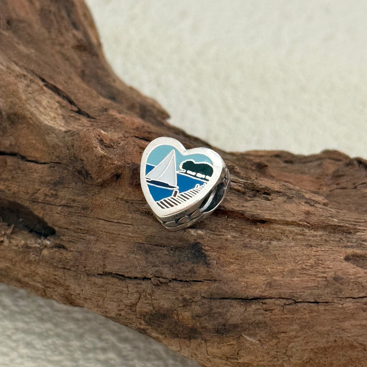 Connecticut Exclusive Heart Bead Charm for Pandora Bracelet