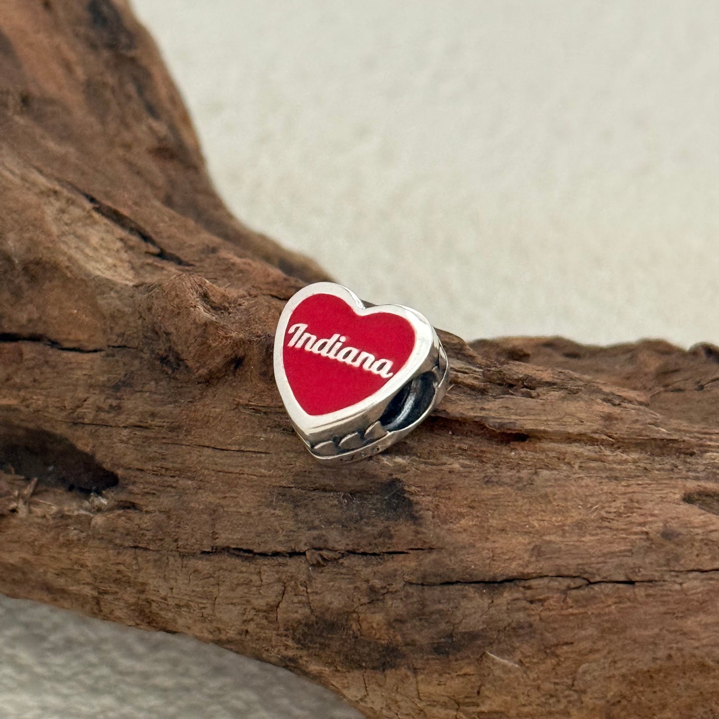 Indiana Exclusive Heart Bead Charm for Pandora Bracelet