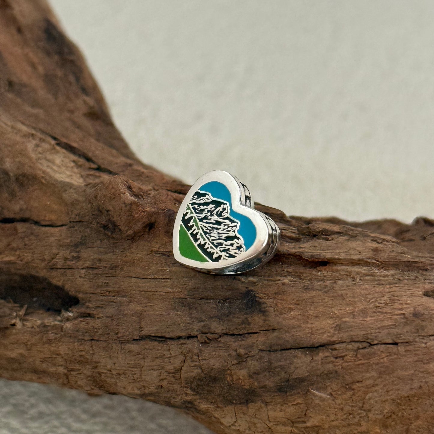 Wyoming Exclusive Heart Bead Charm for Pandora Bracelet